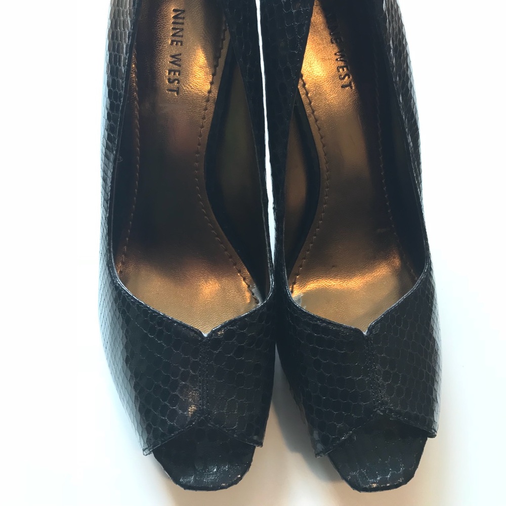 Nine West Black Peep Toe Heels - Picture 8 of 8